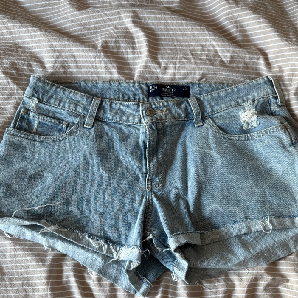 Hollister Women's Light Blue Jean Shorts